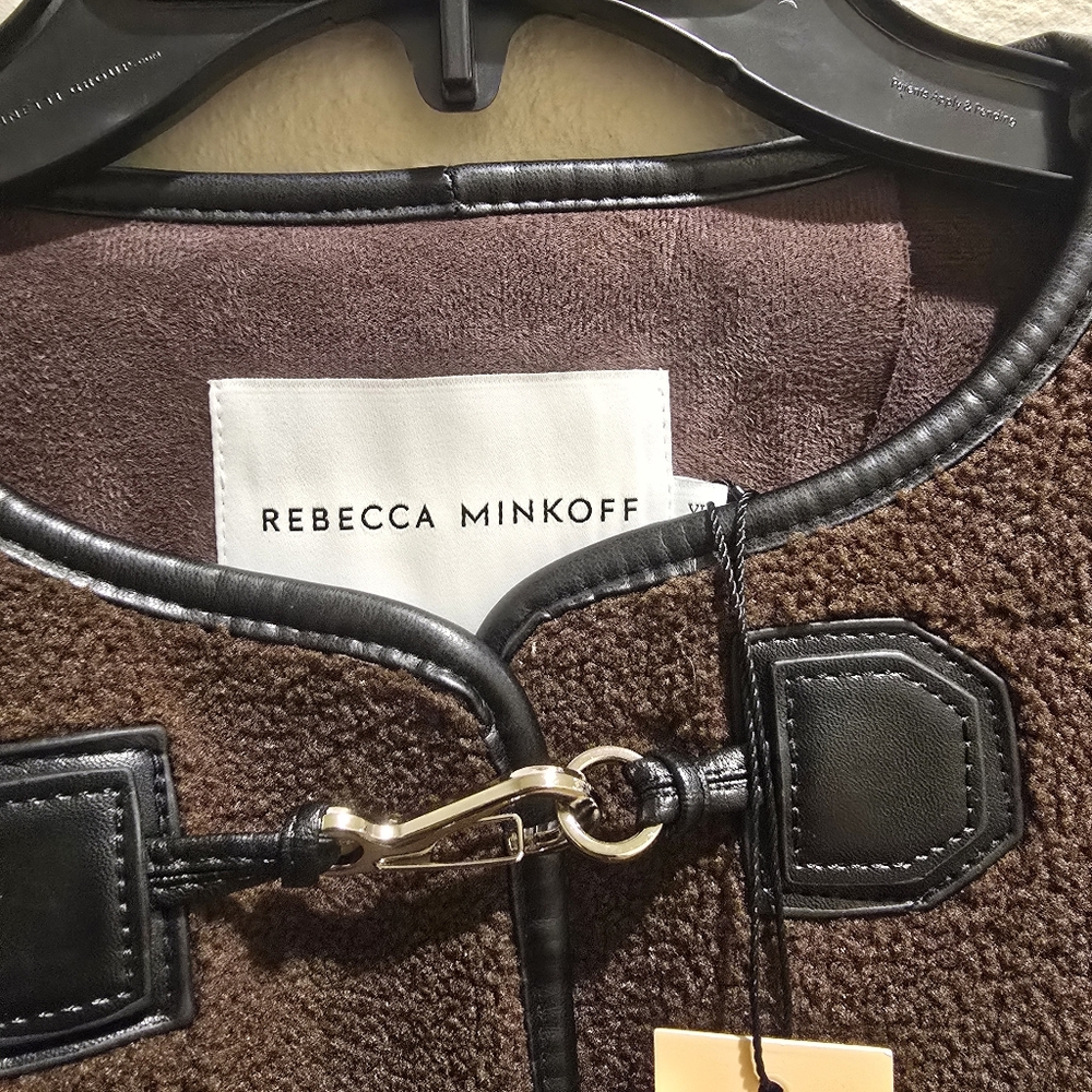 NWT Rebecca Minkoff Shearling Toggle Jacket Sz XL - Picture 5 of 7
